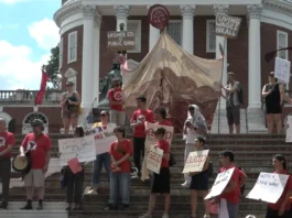 American Association of University Professors’ “March for a Living Wage” at UVA